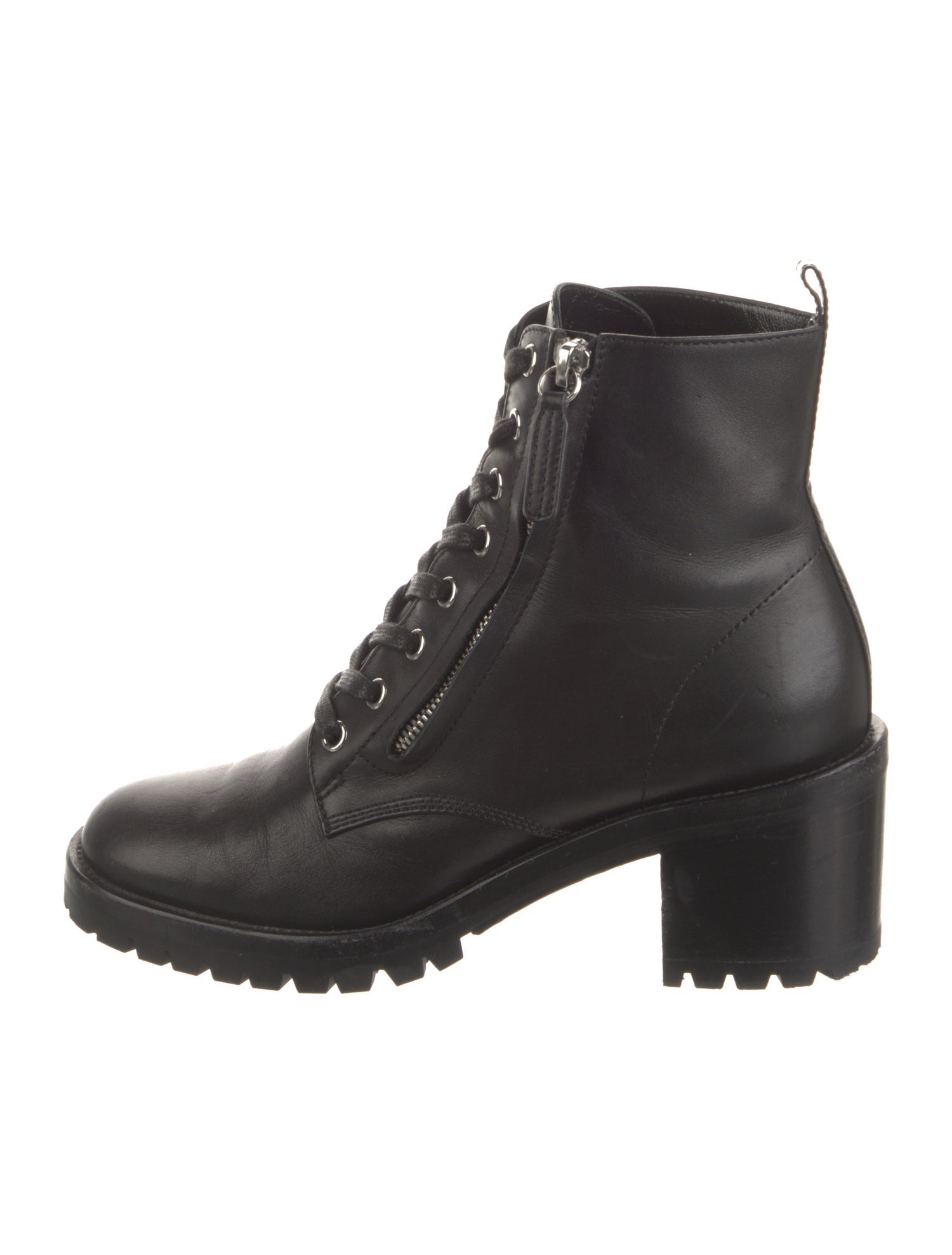 Gianvito Rossi Leather Combat Boots
