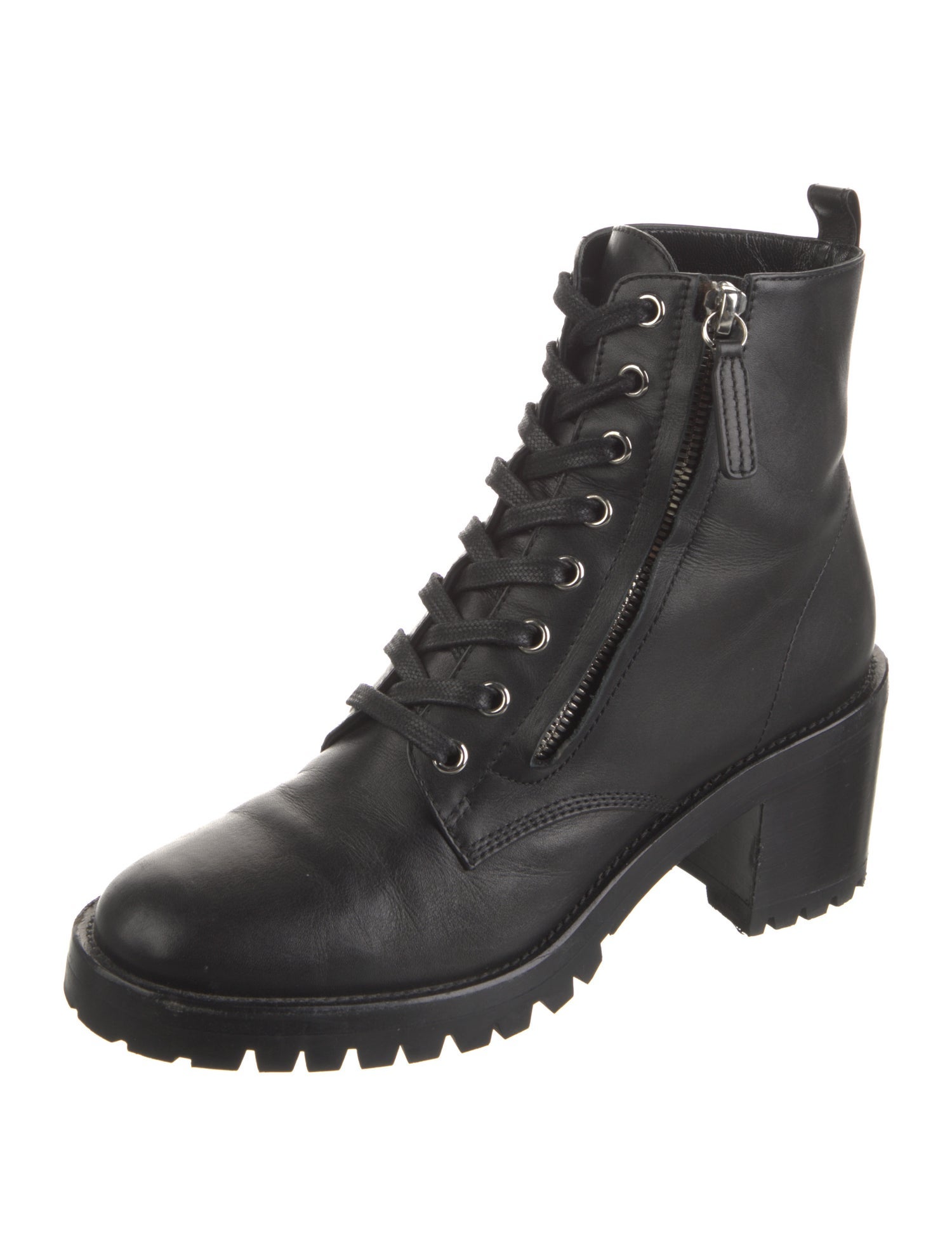 Gianvito Rossi Leather Combat Boots