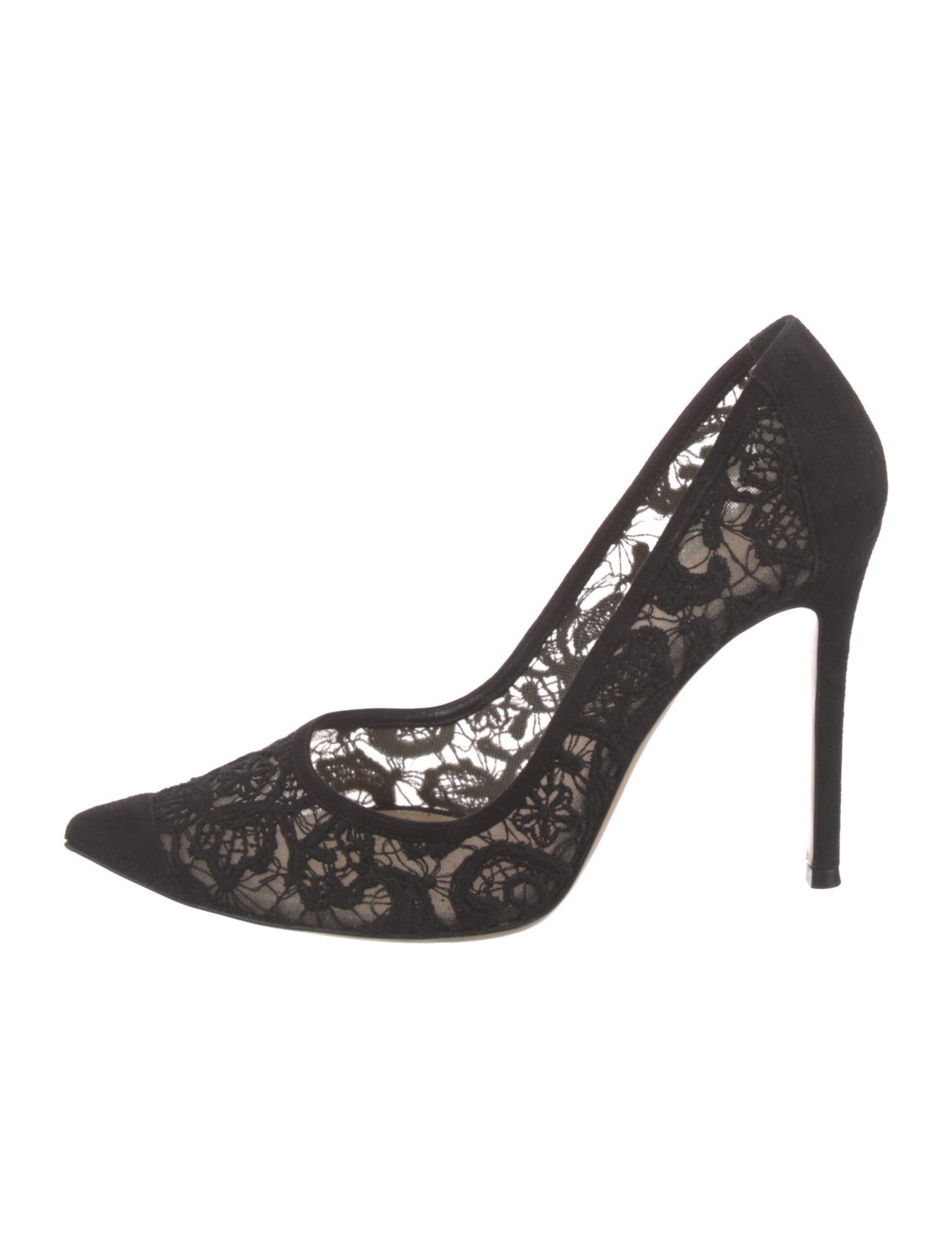 Gianvito Rossi Lace Lace Trim Embellishment Pumps