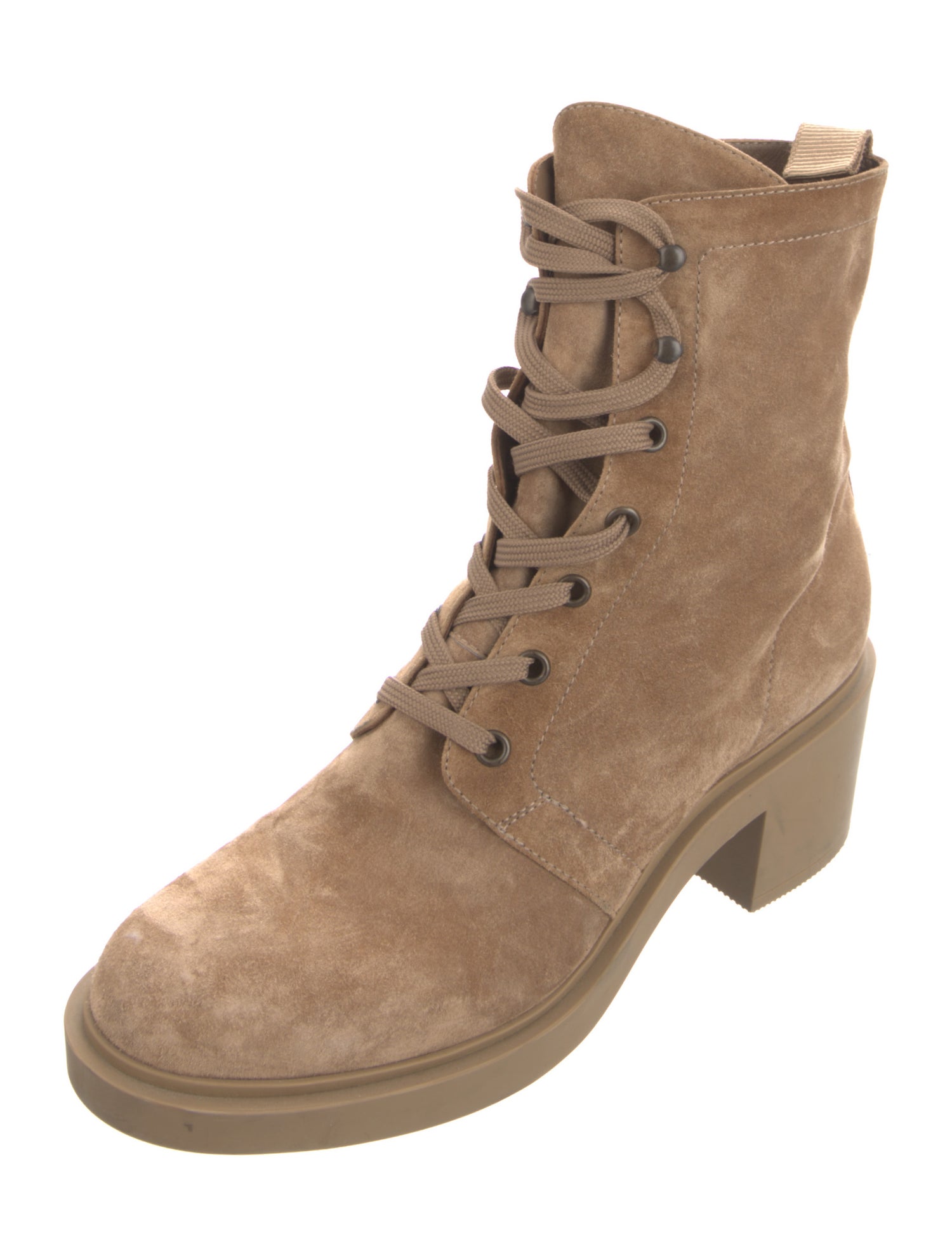 Gianvito Rossi Suede Combat Boots