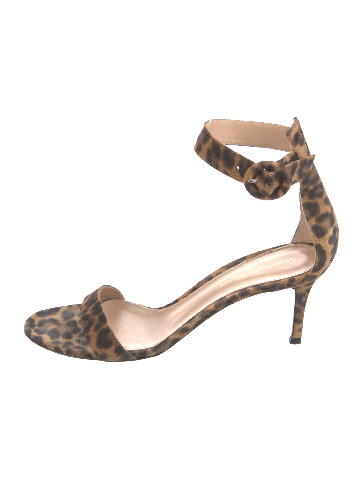 Gianvito Rossi Suede Animal Print Sandals