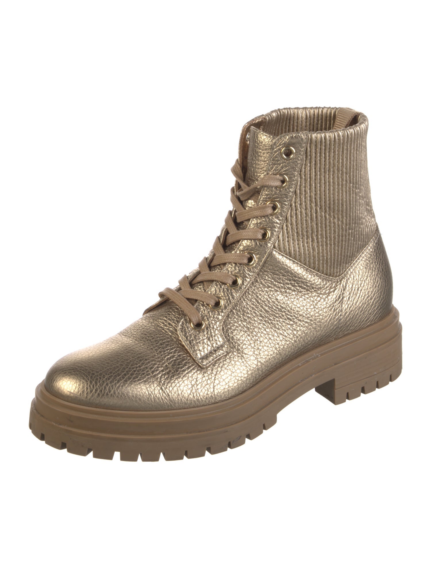 Gianvito Rossi Leather Combat Boots