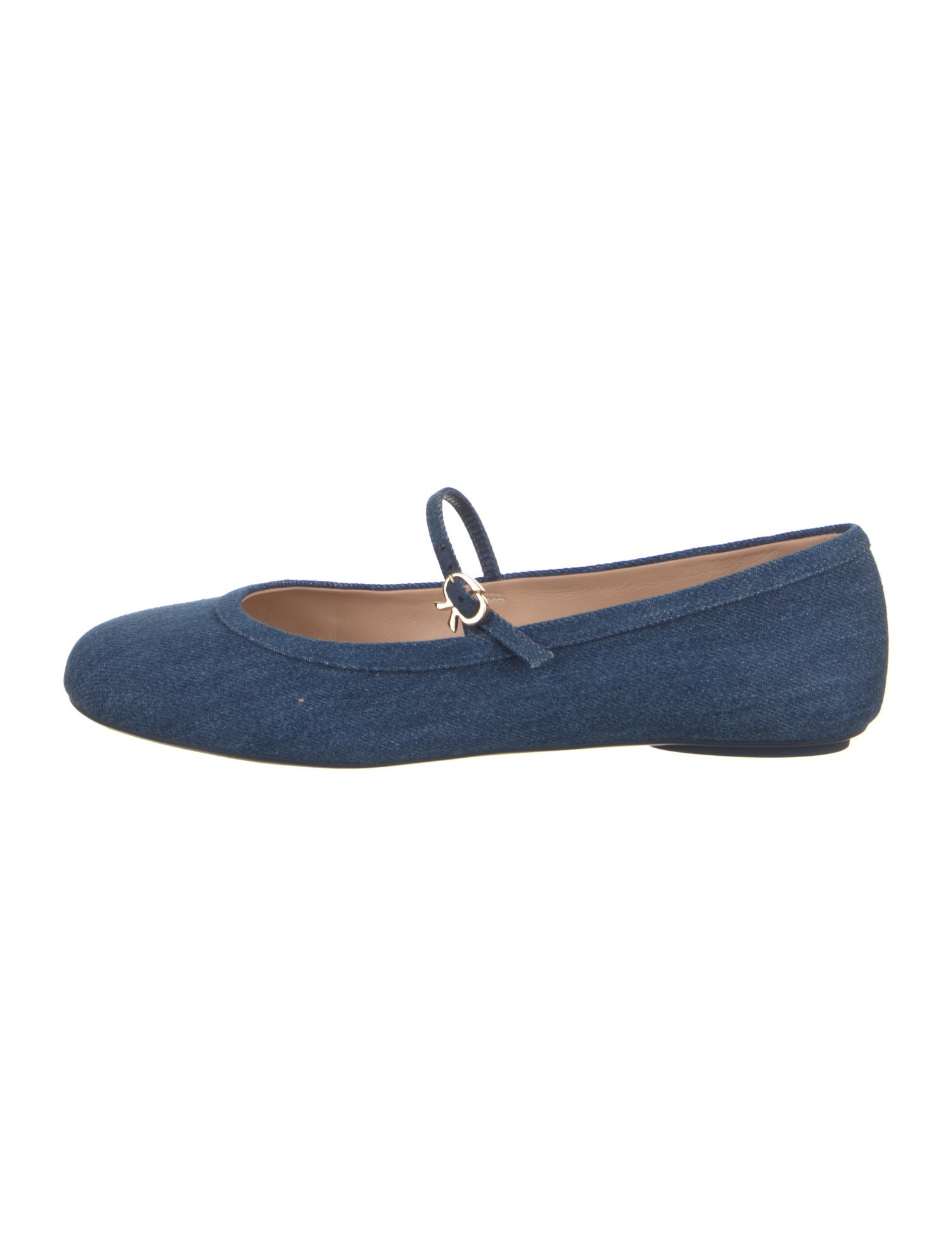 Gianvito Rossi Denim Mary Jane Flats