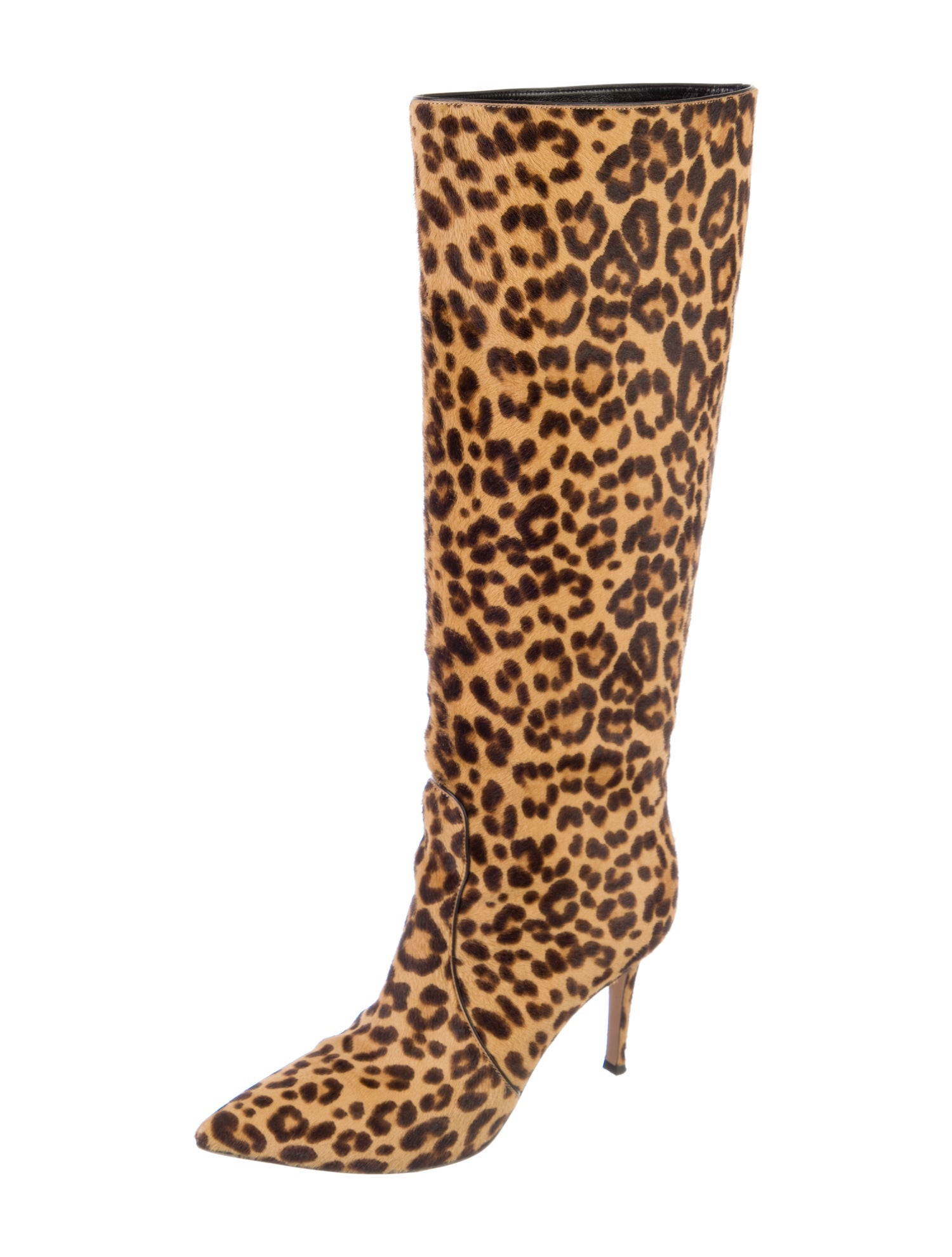 Gianvito Rossi Ponyhair Animal Print Boots