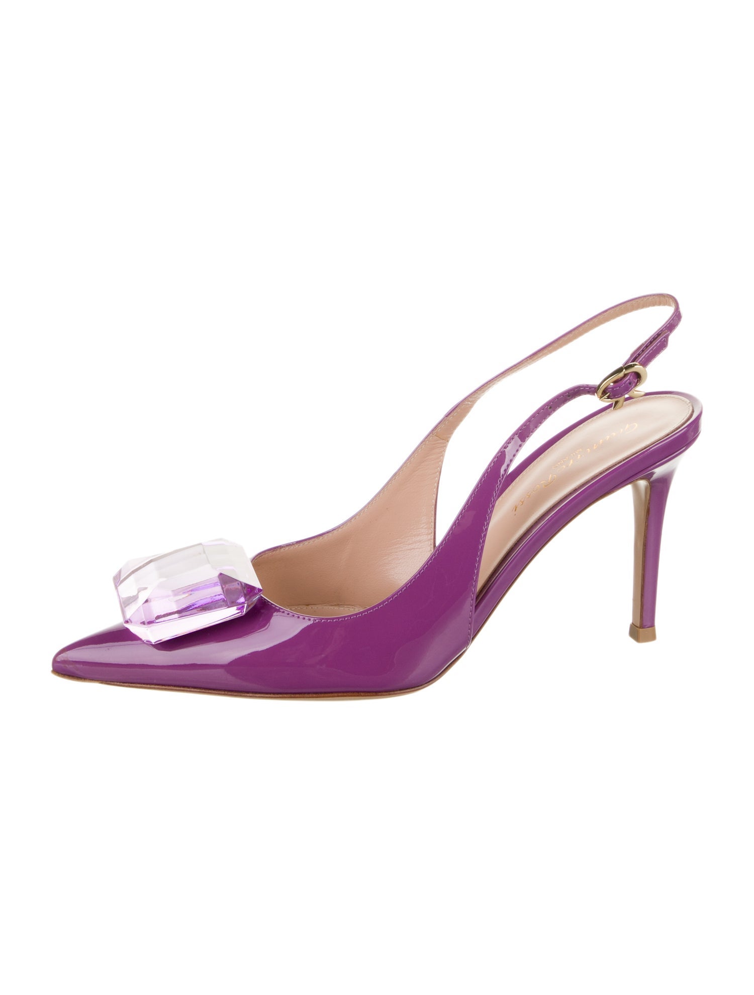 Gianvito Rossi Patent Leather Slingback Pumps