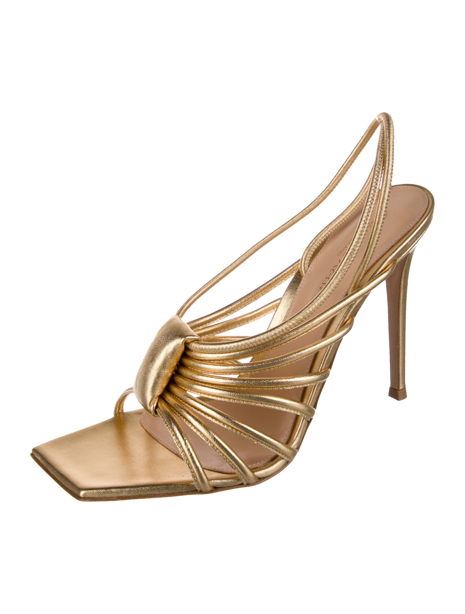 Gianvito Rossi Leather Slingback Sandals