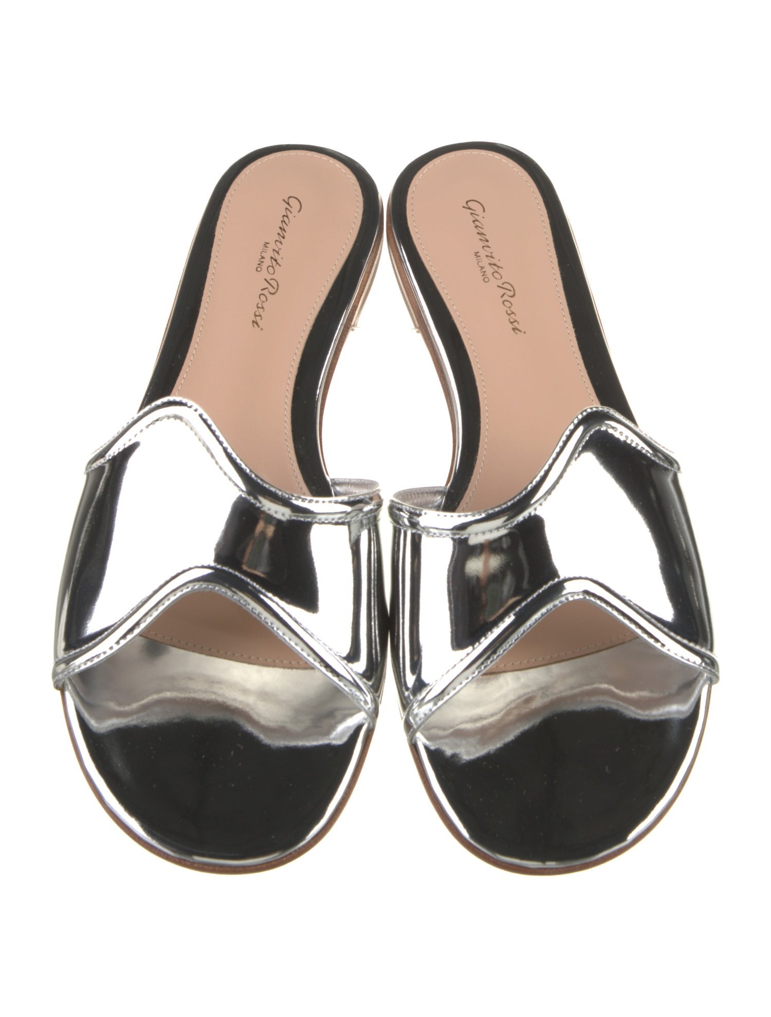 Gianvito Rossi Patent Leather Slides