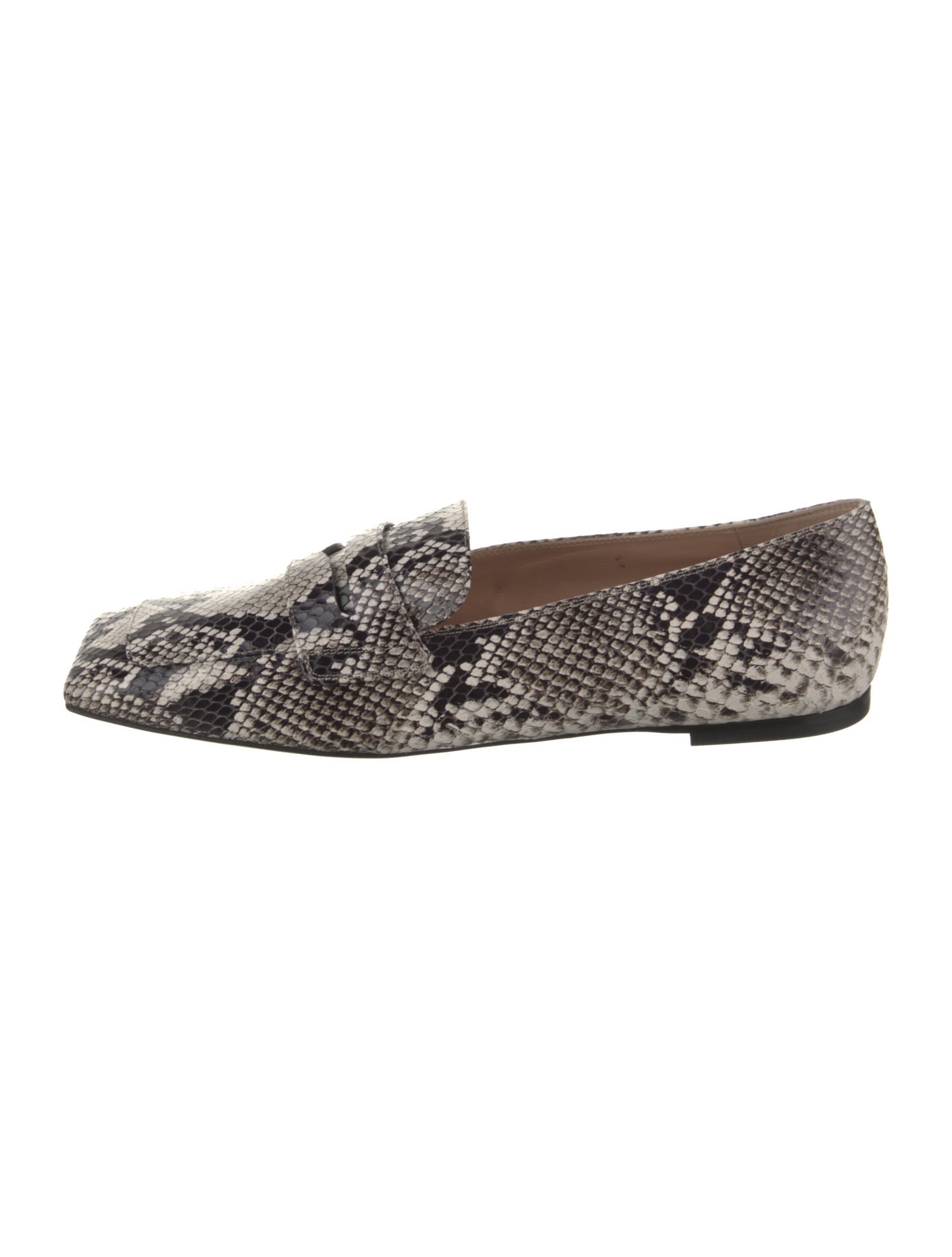 Gianvito Rossi Leather Animal Print Loafers