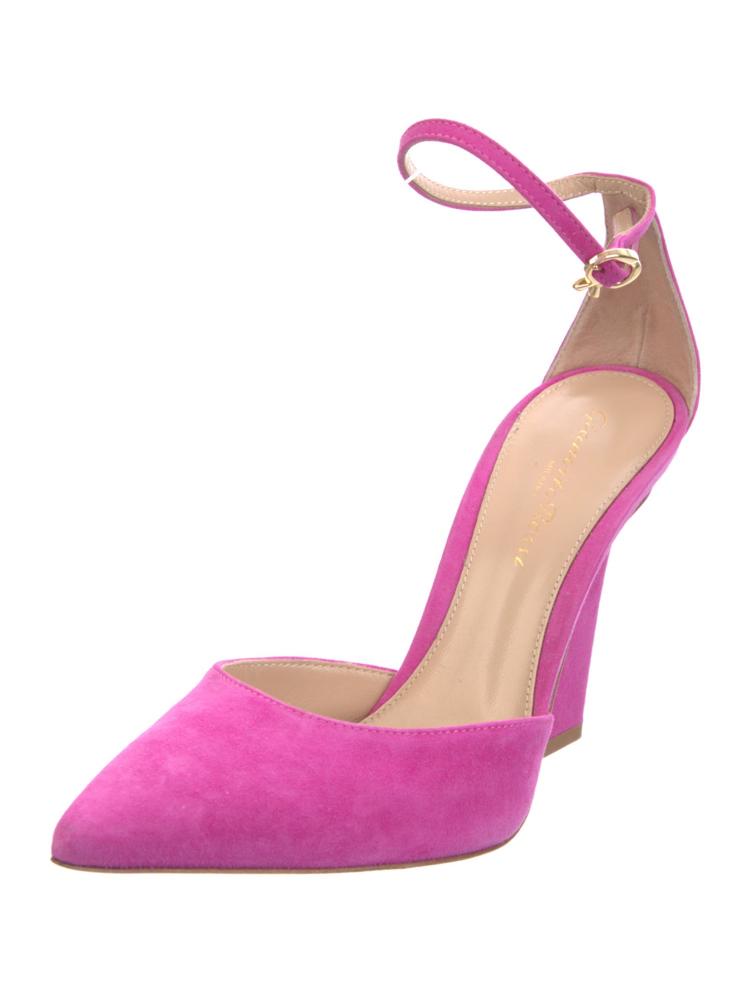 Gianvito Rossi Suede D'Orsay Pumps