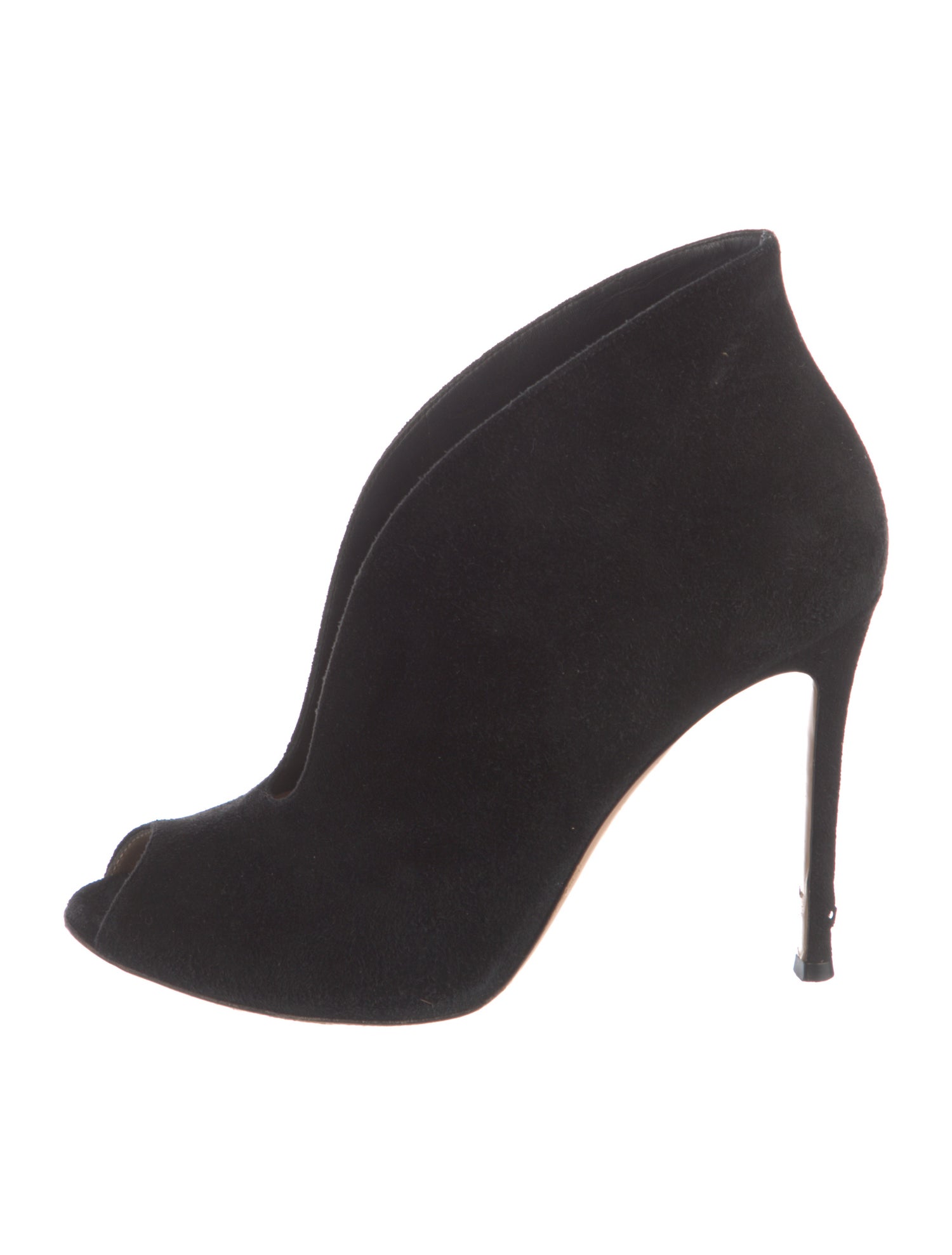 Gianvito Rossi Suede Cutout Accent Pumps