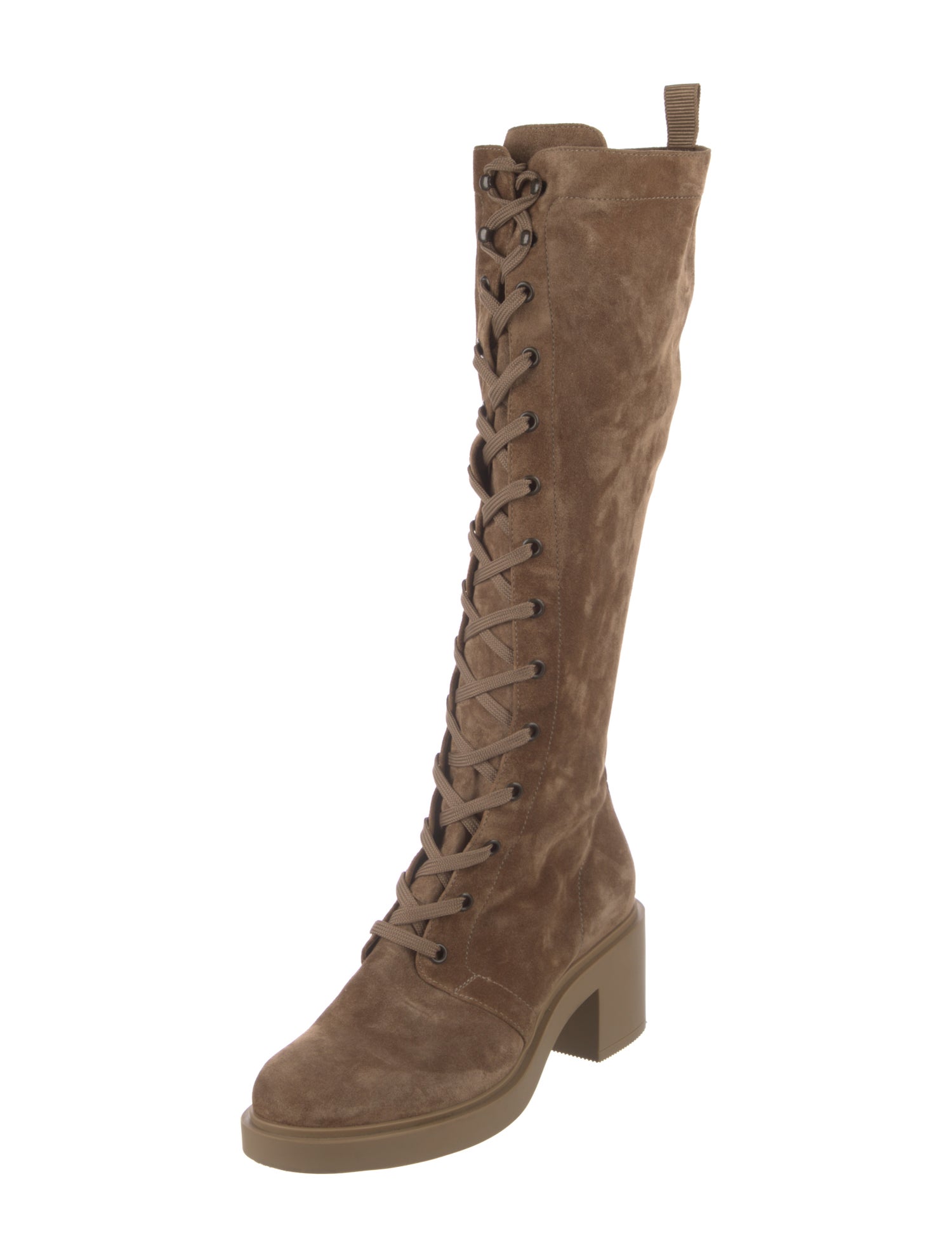 Gianvito Rossi Suede Lace-Up Boots