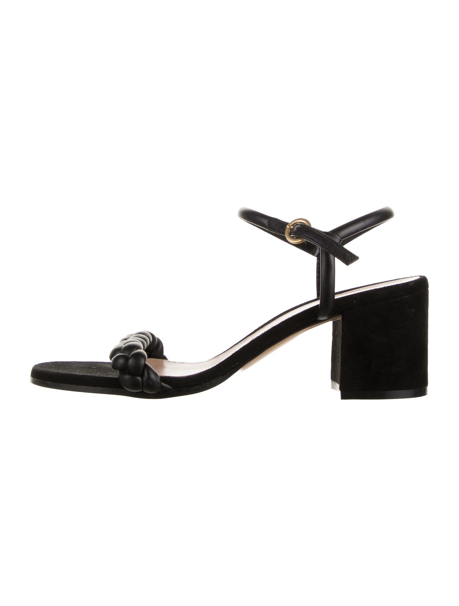 Gianvito Rossi Suede Braided Accents Sandals