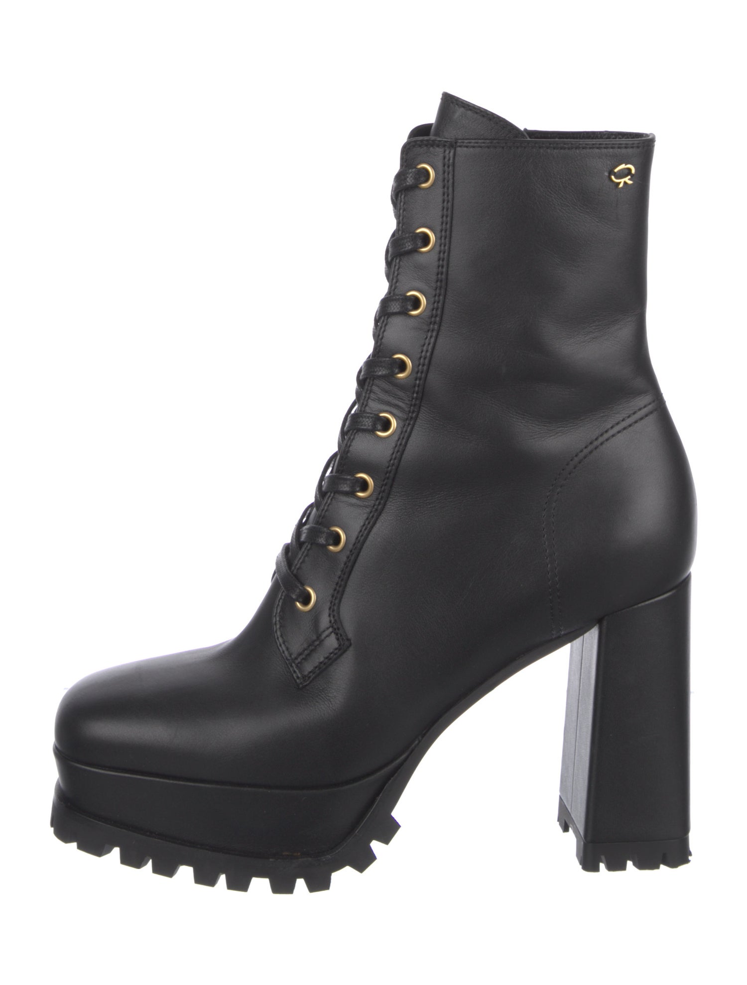 Gianvito Rossi Leather Lace-Up Boots