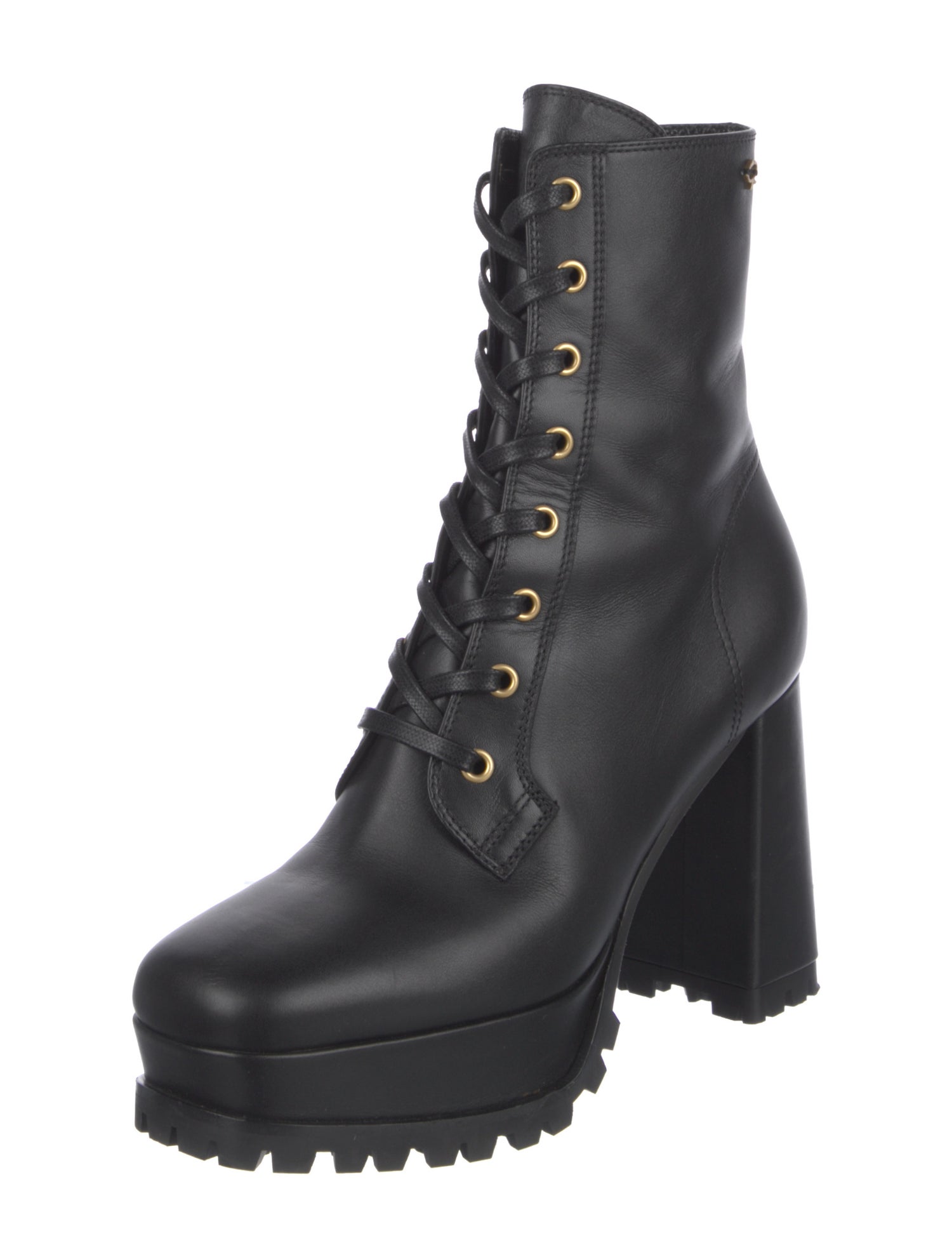 Gianvito Rossi Leather Lace-Up Boots