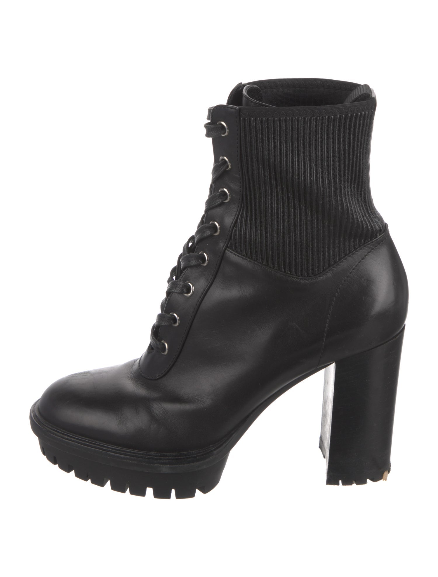 Gianvito Rossi Leather Combat Boots