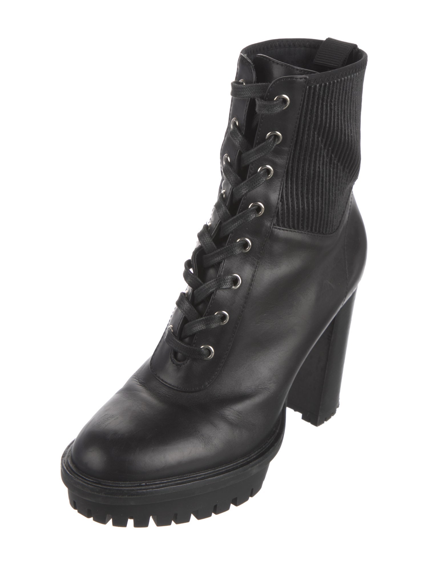 Gianvito Rossi Leather Combat Boots