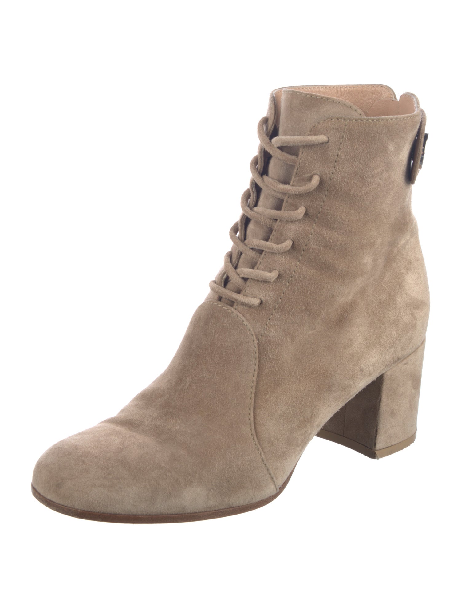 Gianvito Rossi Suede Lace-Up Boots