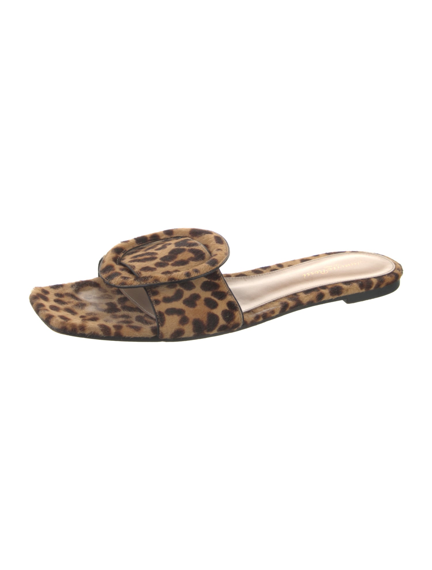 Gianvito Rossi Ponyhair Animal Print Slides