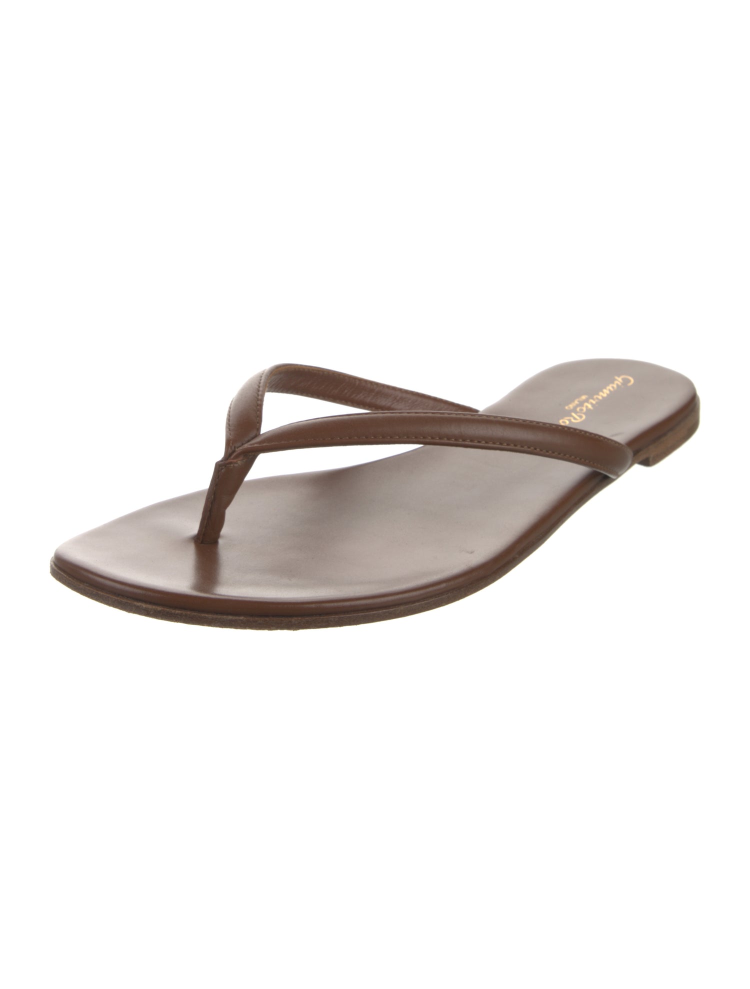 Gianvito Rossi Leather Flip Flops
