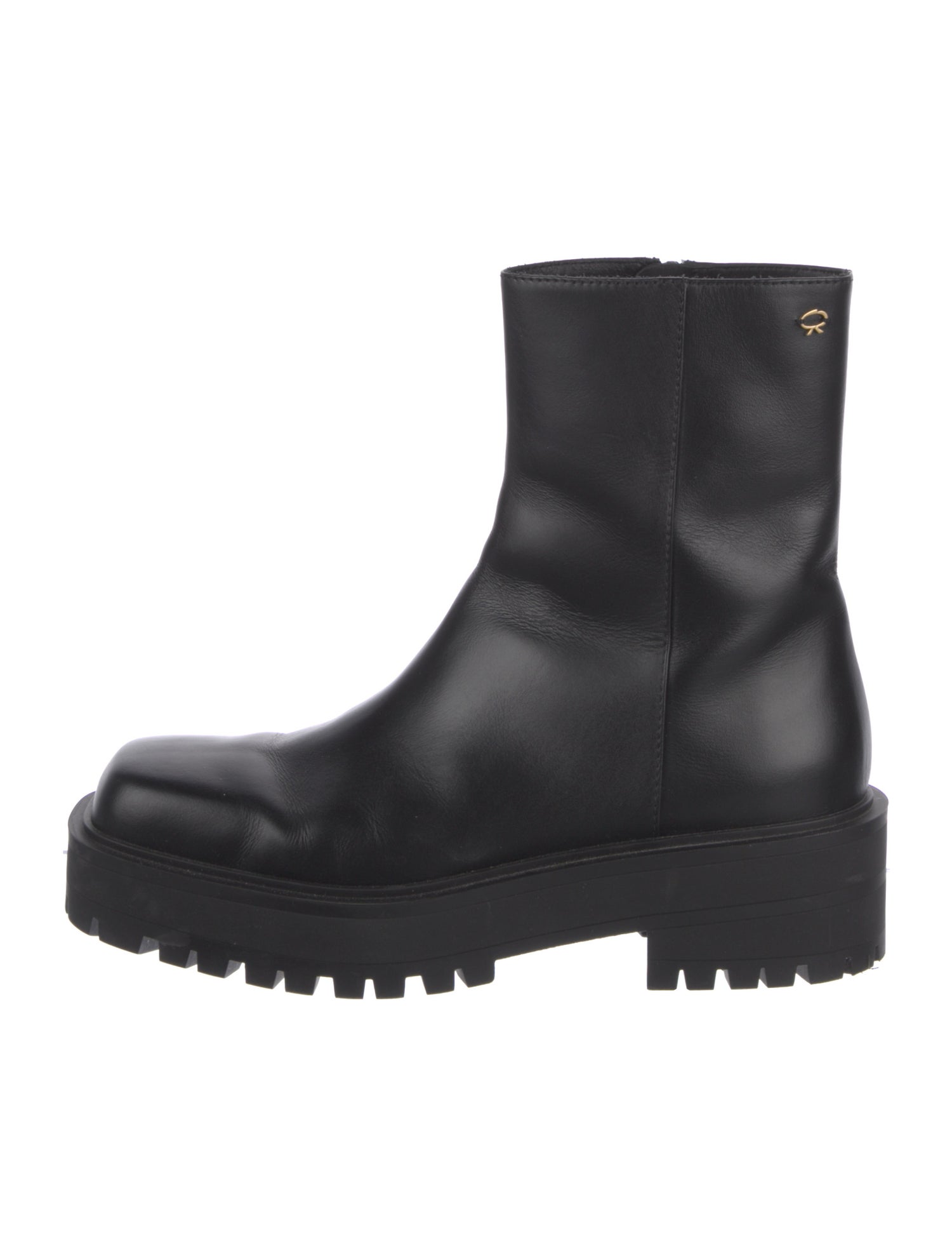 Gianvito Rossi Leather Combat Boots