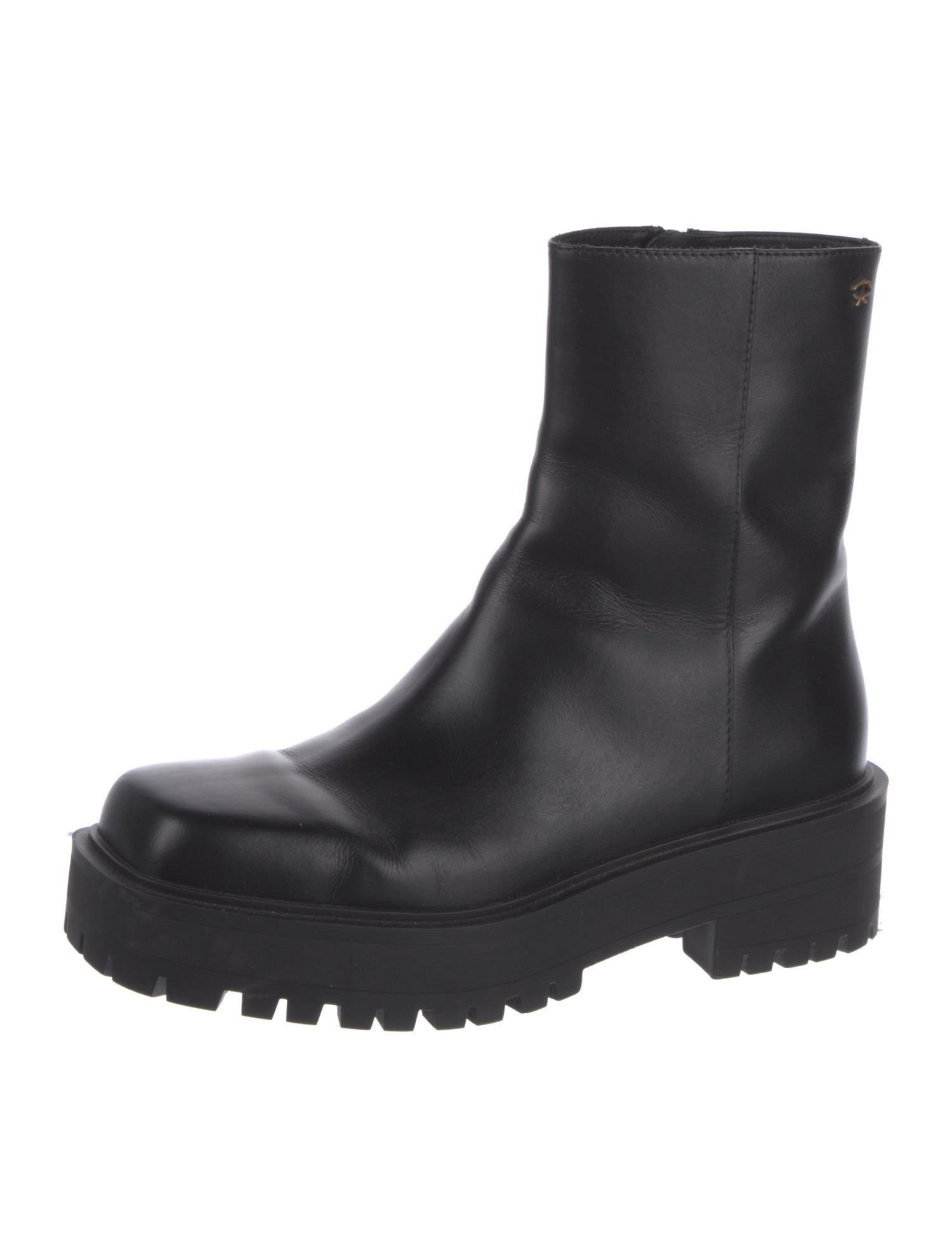 Gianvito Rossi Leather Combat Boots