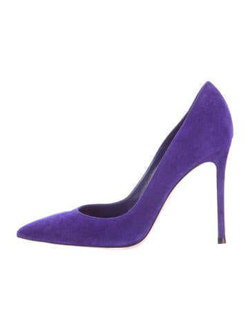 Gianvito Rossi Suede Pointed-Toe Pumps