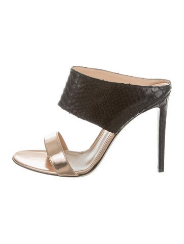 Gianvito Rossi Python Slide Sandals