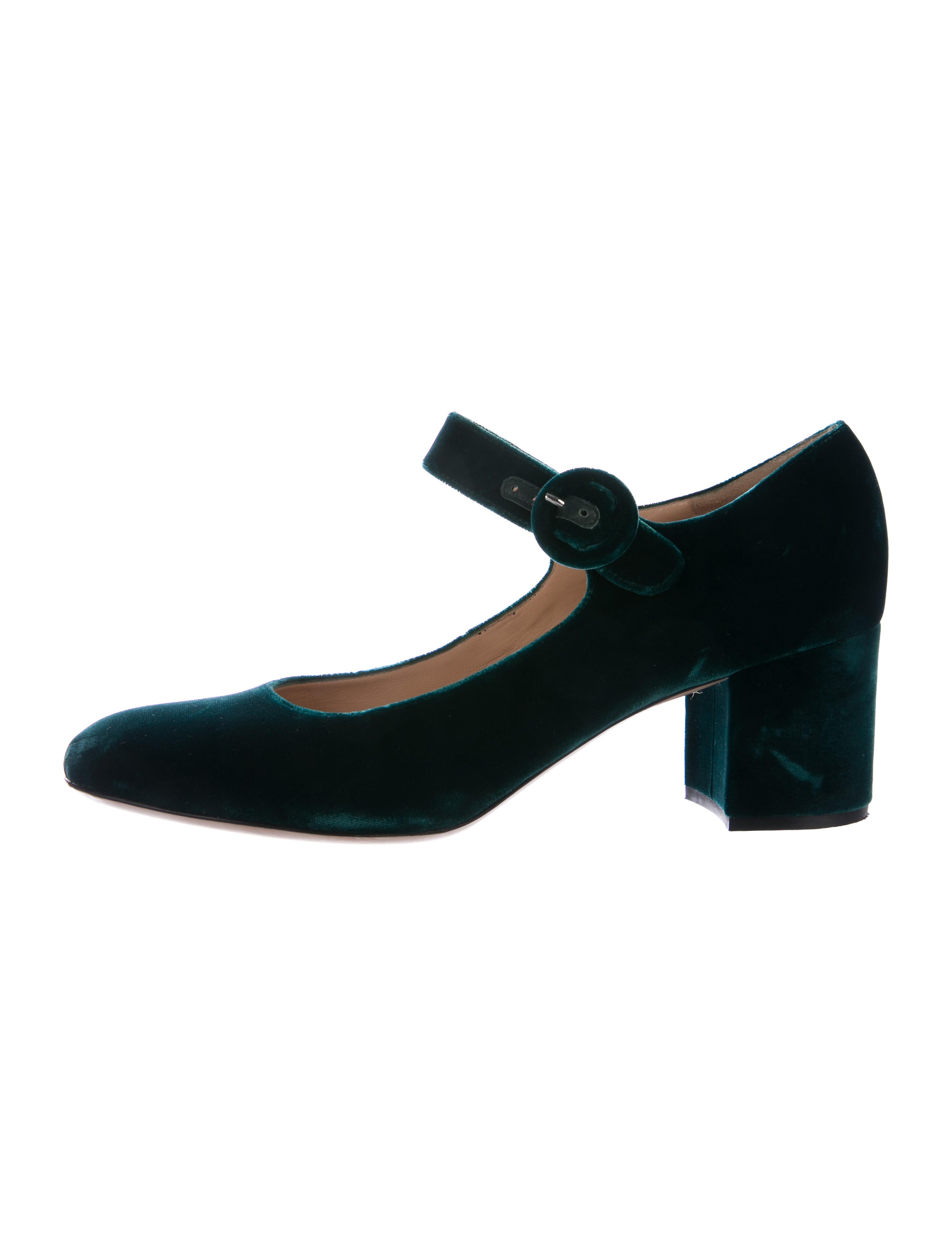 Gianvito Rossi Velvet Mary Jane Pumps - Shoes - GIT24350 | The RealReal