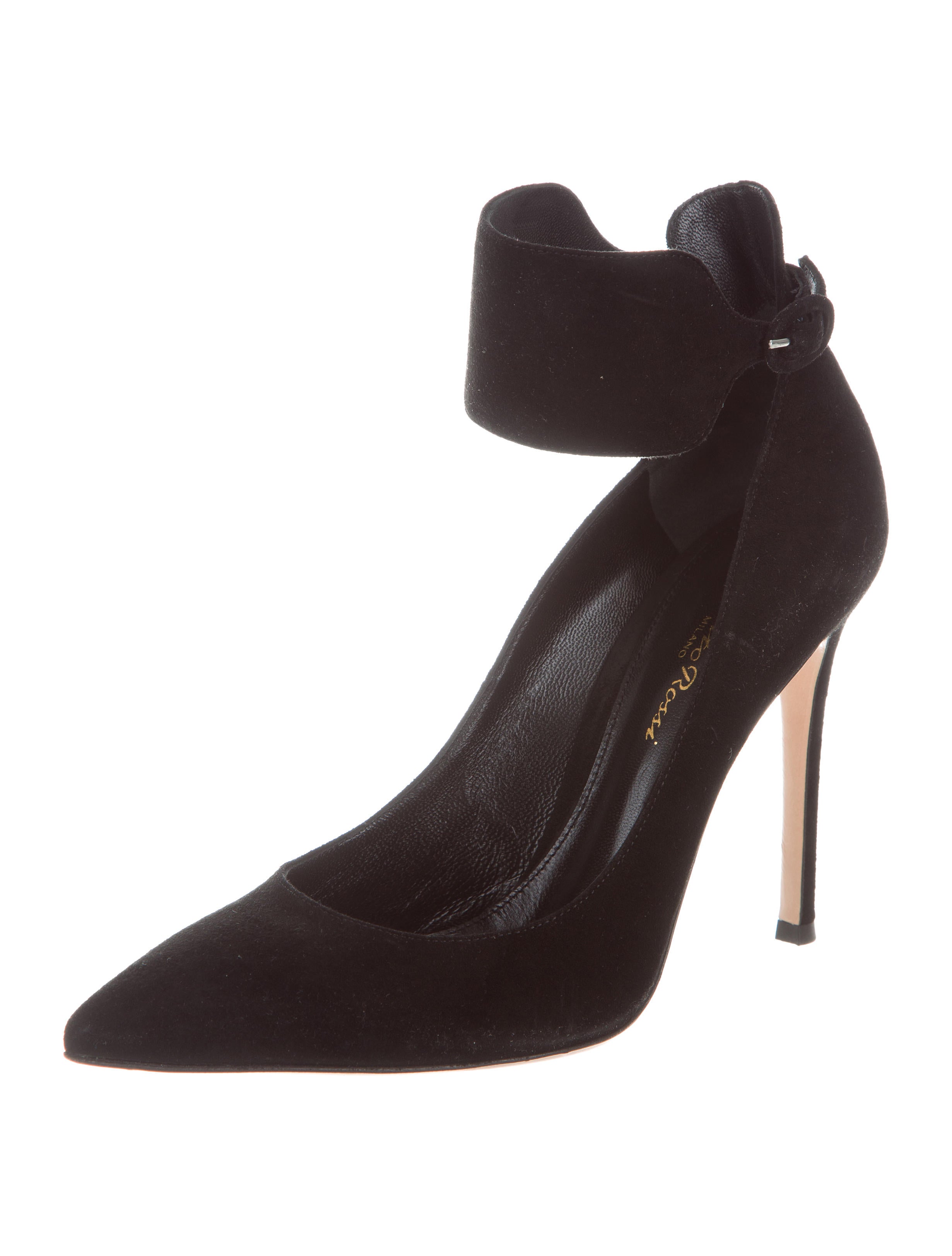 pirrie point toe ankle strap pumps
