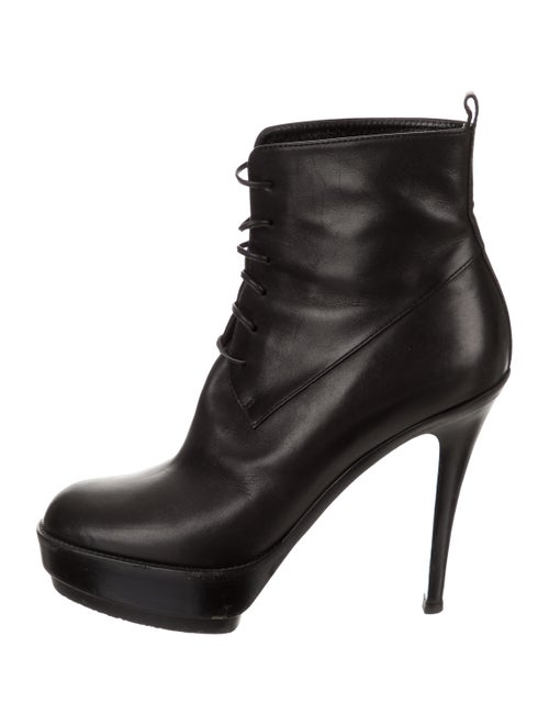 Gianvito Rossi Leather Platform Boots Black