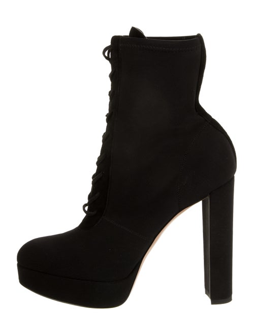 Gianvito Rossi Knit Platform Boots Black