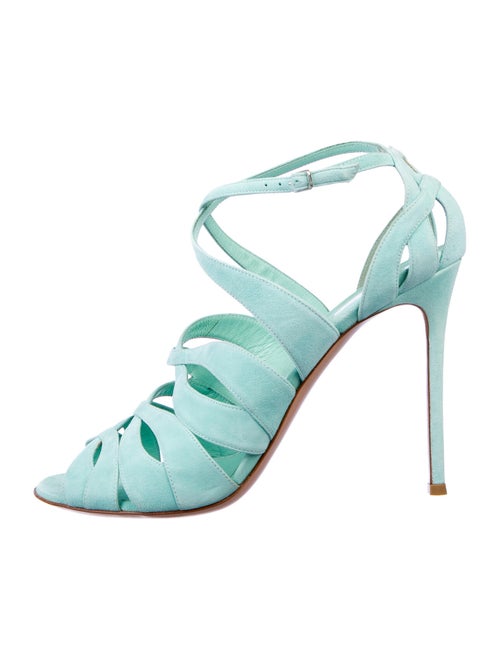 Gianvito Rossi Suede Sandals Green