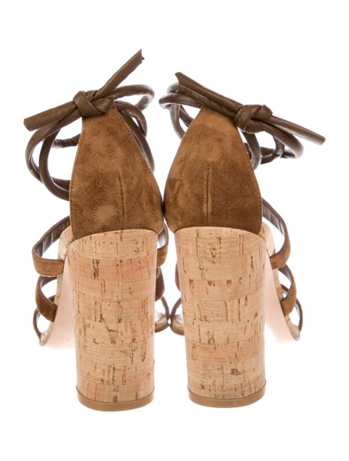 Gianvito Rossi Suede Gladiator Sandals