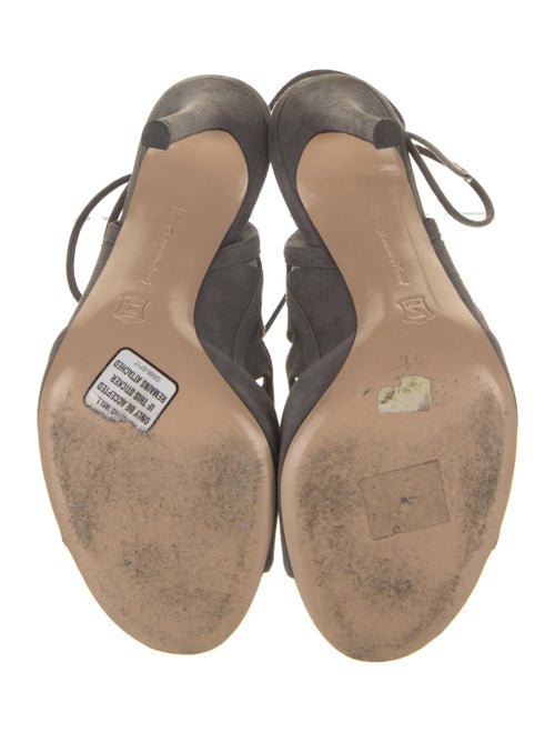 Gianvito Rossi Suede Lasercut Accents Sandals