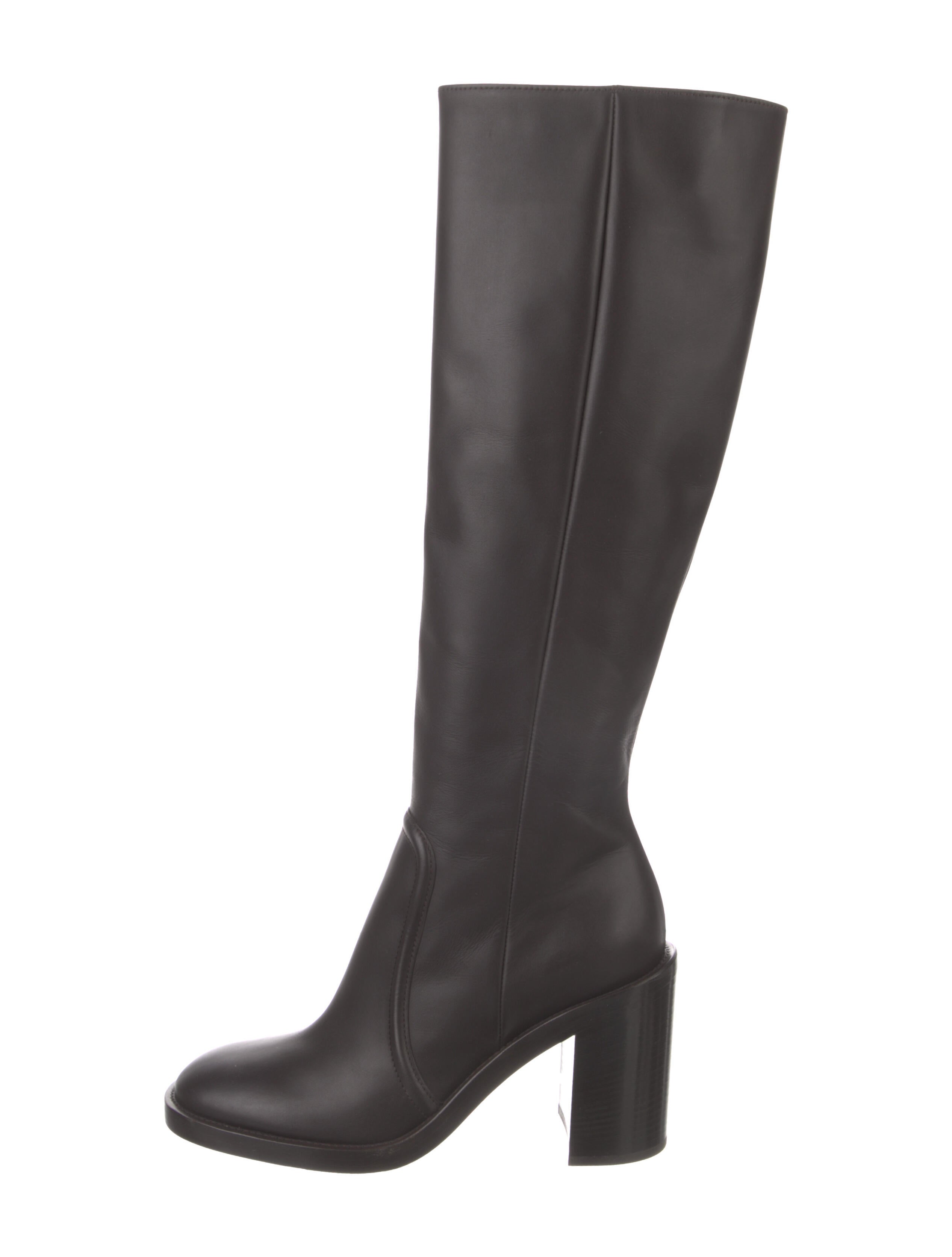 Gianvito Rossi Leather Riding Boots Brown Boots, Shoes GIT68644