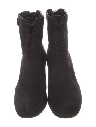 Gianvito Rossi Suede Combat Boots