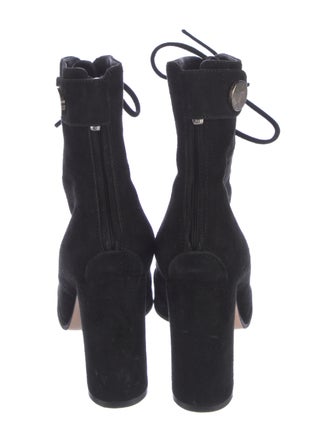 Gianvito Rossi Suede Lace-Up Boots
