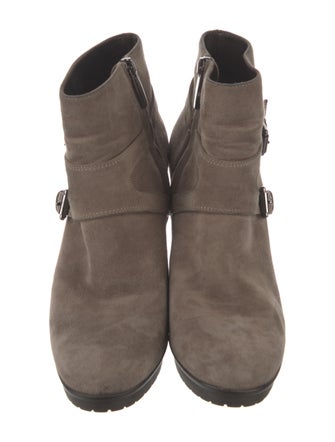 Gianvito Rossi Suede Moto Boots