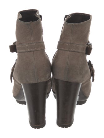 Gianvito Rossi Suede Moto Boots