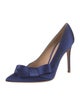 Gianvito Rossi Satin Bow Accents Pumps