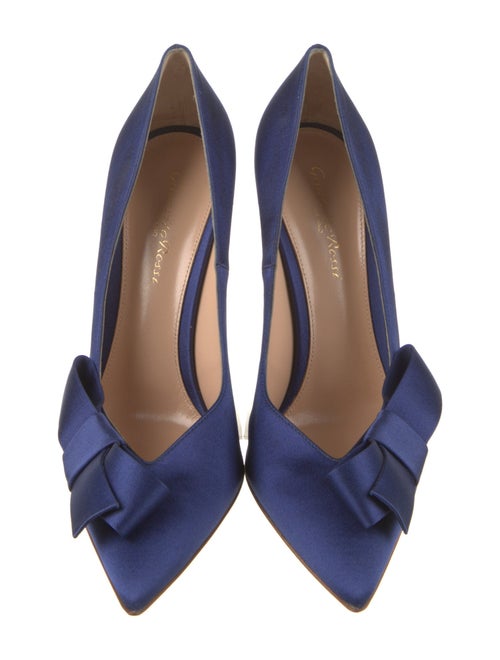 Gianvito Rossi Satin Bow Accents Pumps
