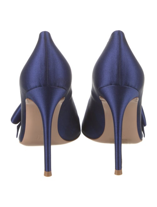 Gianvito Rossi Satin Bow Accents Pumps