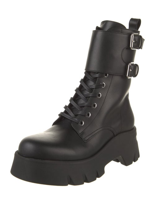 Gianvito Rossi Leather Combat Boots