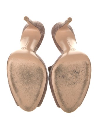 Gianvito Rossi Velvet Slides