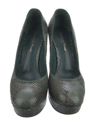 Gianvito Rossi Leather Animal Print Pumps