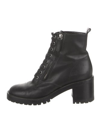 Gianvito Rossi Leather Combat Boots