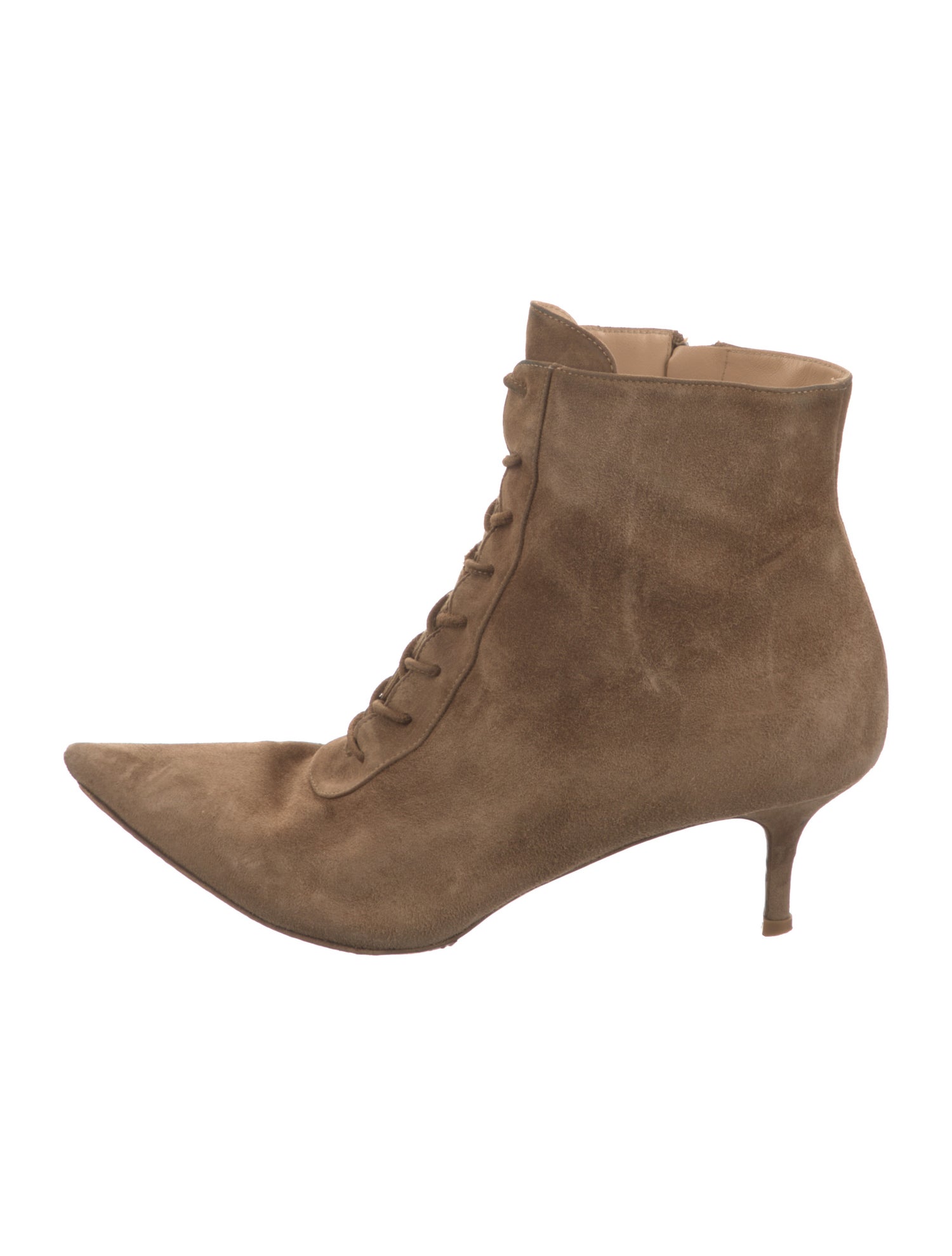 Gianvito Rossi Suede Lace-Up Boots