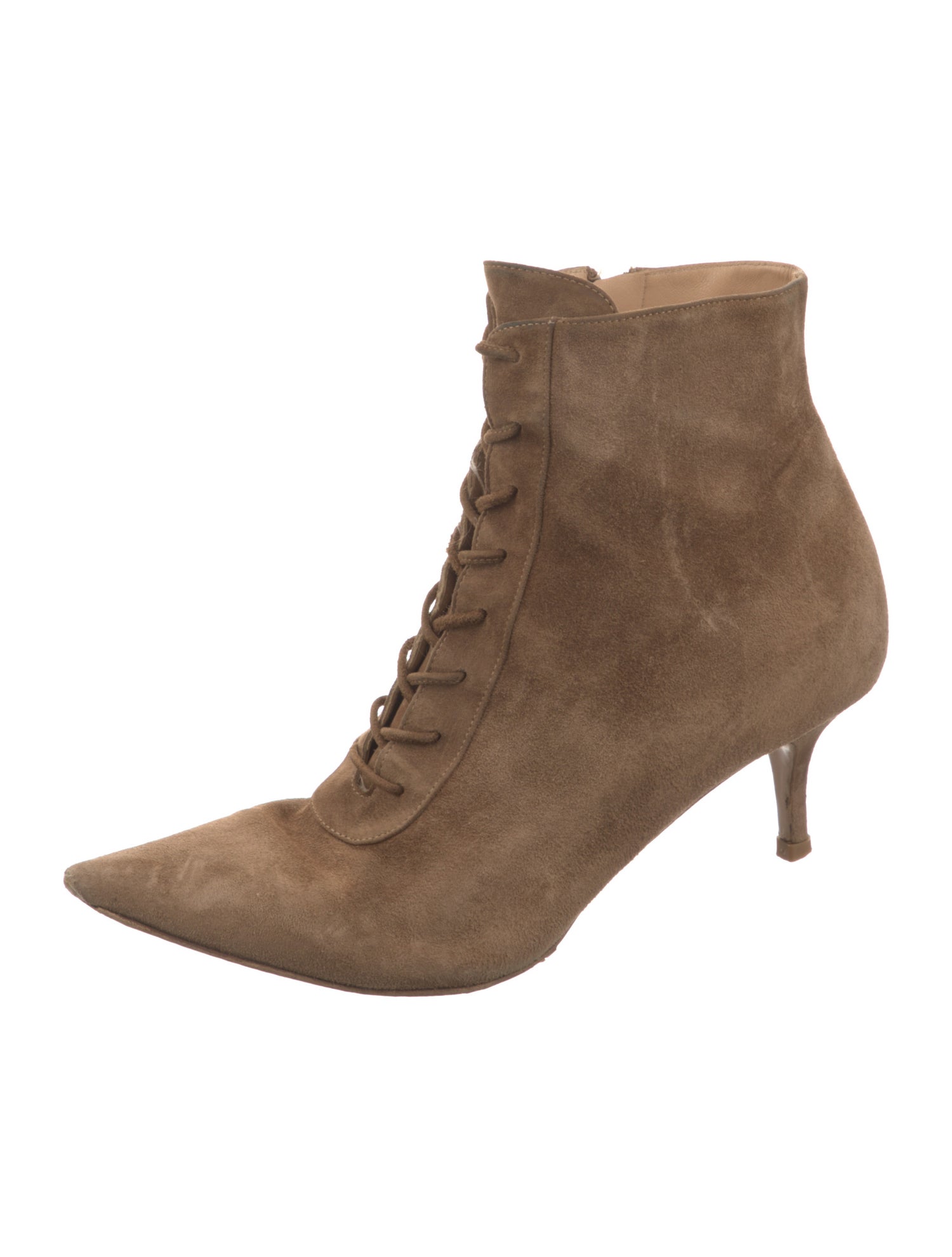 Gianvito Rossi Suede Lace-Up Boots