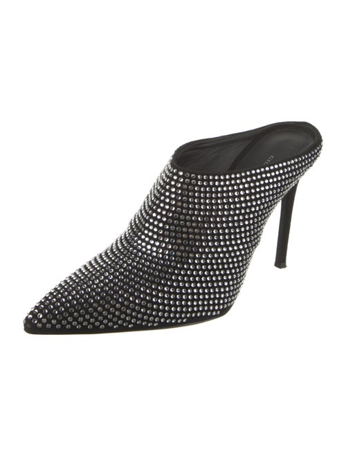 Giuseppe Zanotti Suede Crystal Embellishments Mules