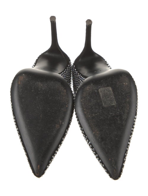 Giuseppe Zanotti Suede Crystal Embellishments Mules